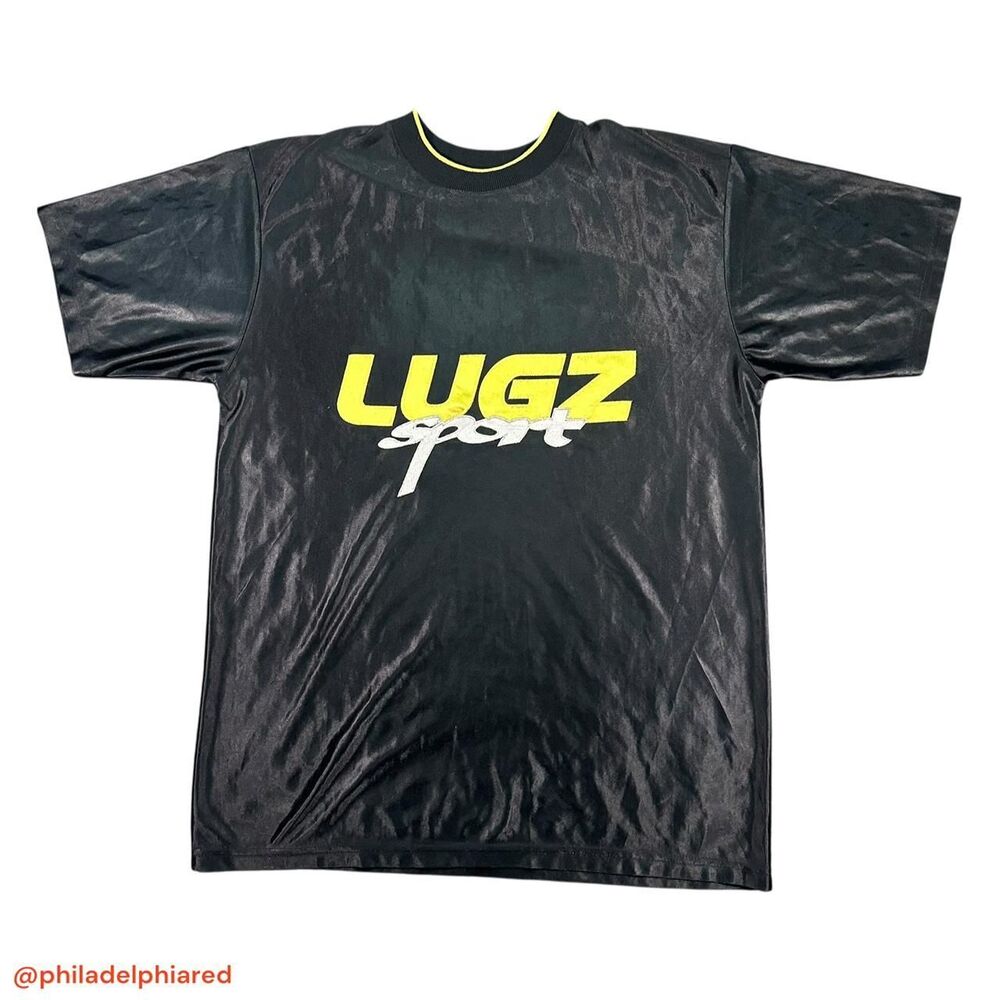 Vintage Y2K 2000’s Lugz Sport Jersey style polyester t-shirt mens Large
